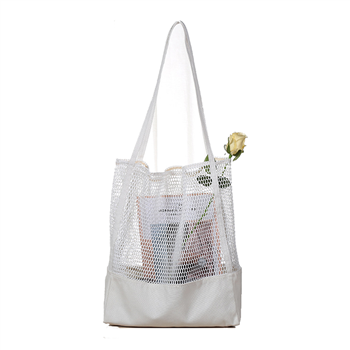 Fashion Mesh Canvas Tote Bag
