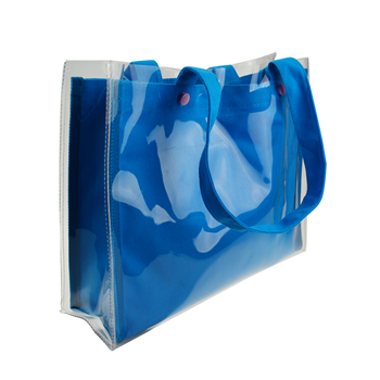 Dual-Layer PVC & Canvas Tote Bag