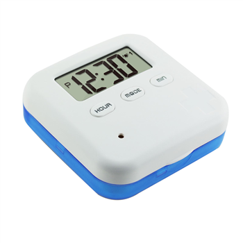4-Compartment Pill Box with Alarm Clock