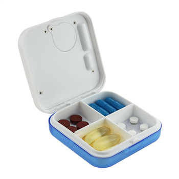 4-Compartment Pill Box with Alarm Clock