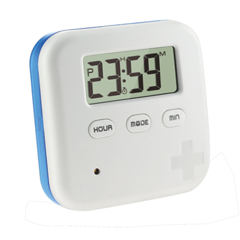 4-Compartment Pill Box with Alarm Clock