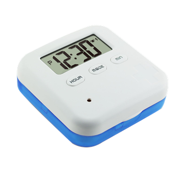 4-Compartment Pill Box with Alarm Clock