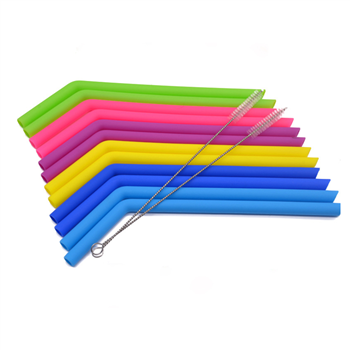 Reusable Silicone Straw with Cleaner