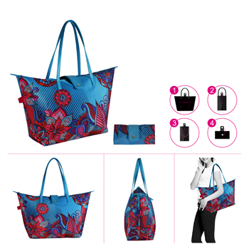 Full Color Fashion Foldable Reusable Tote Bag