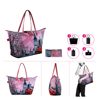 Full Color Fashion Foldable Reusable Tote Bag