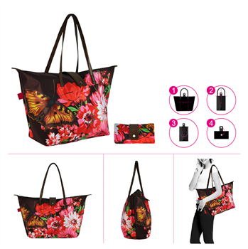 Full Color Fashion Foldable Reusable Tote Bag