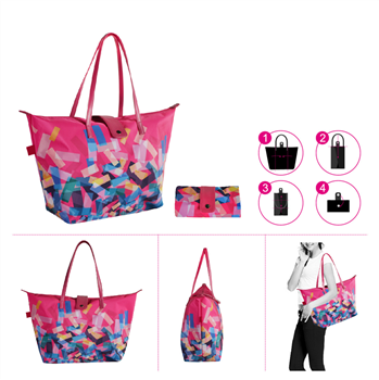 Full Color Fashion Foldable Reusable Tote Bag