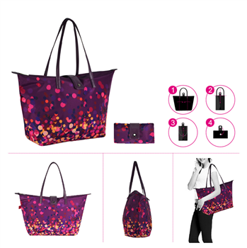 Full Color Fashion Foldable Reusable Tote Bag