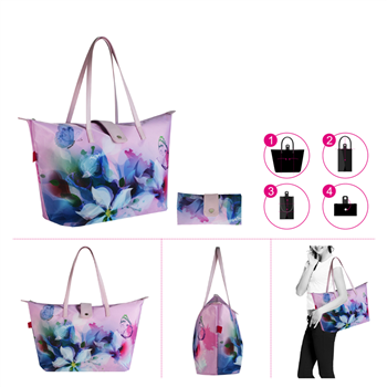 Full Color Fashion Foldable Reusable Tote Bag