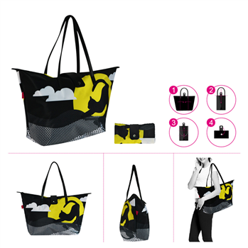 Full Color Fashion Foldable Reusable Tote Bag