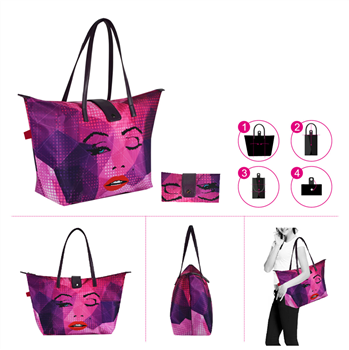 Full Color Fashion Foldable Reusable Tote Bag