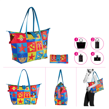 Full Color Fashion Foldable Reusable Tote Bag