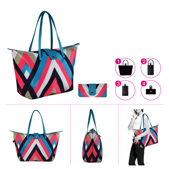 Full Color Fashion Foldable Reusable Tote Bag