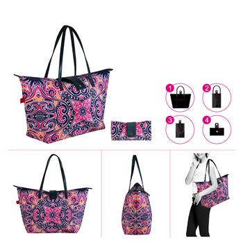 Full Color Fashion Foldable Reusable Tote Bag