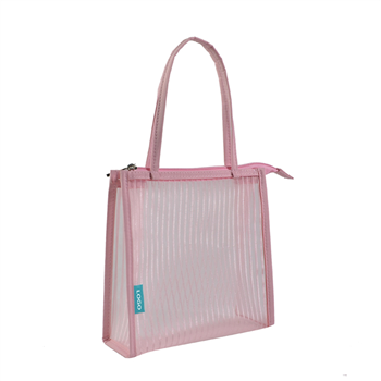 Mesh Patent Leather Tote Bag