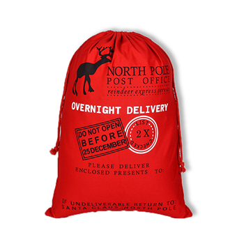 Cotton Christmas Drawstring Sack