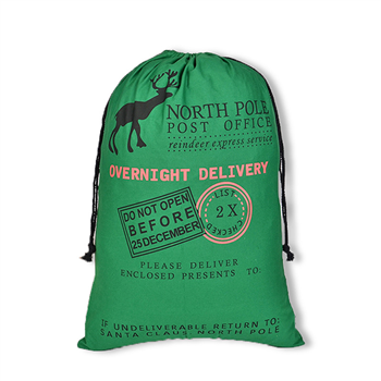 Cotton Christmas Drawstring Sack