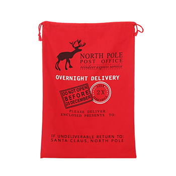 Cotton Christmas Drawstring Sack