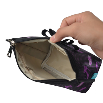 Printed Satin Cosmetic Bag