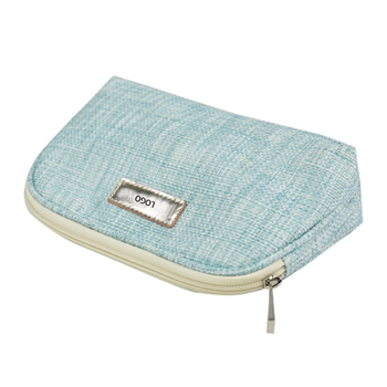 Linen Zipper Cosmetic Bag