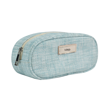 Linen Zipper Cosmetic Bag