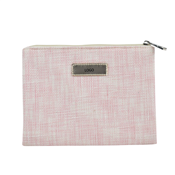 Fashion Linen Foldable Cosmetic Bag