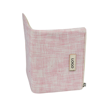 Fashion Linen Foldable Cosmetic Bag
