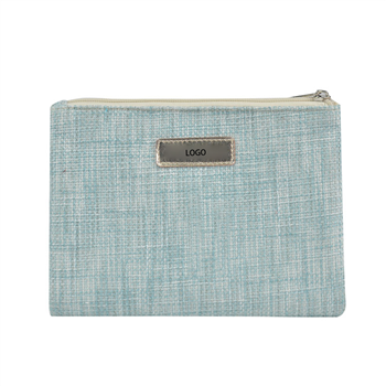 Fashion Linen Foldable Cosmetic Bag