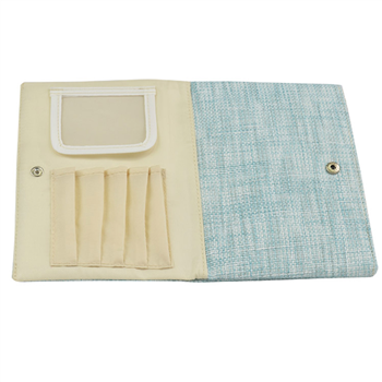 Fashion Linen Foldable Cosmetic Bag