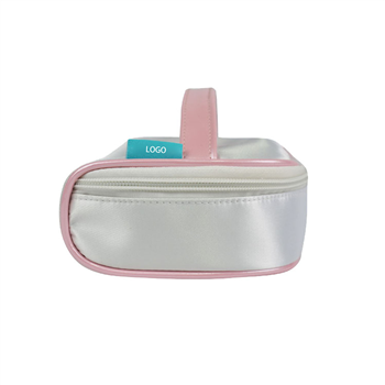 Satin PU Handle Cosmetic Bag