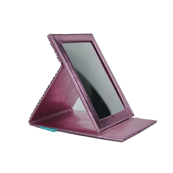 Foldable PU Satin Makeup Mirror