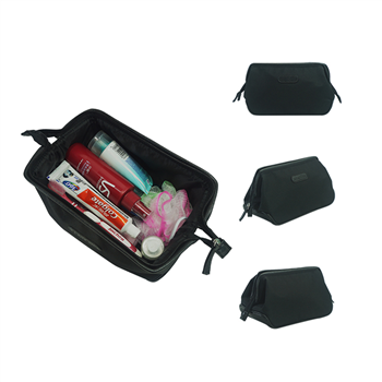 Wide Base Oxford Travel Cosmetic Bag