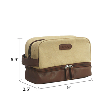 Two-Tone Oxford Travel Cosmetic Bag