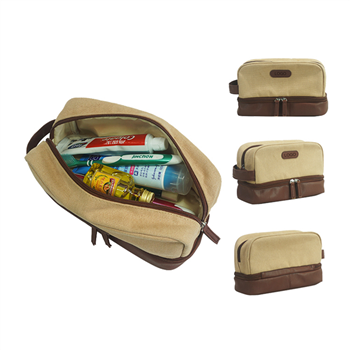 Two-Tone Oxford Travel Cosmetic Bag