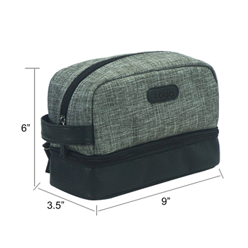 Two-Tone Oxford Travel Cosmetic Bag