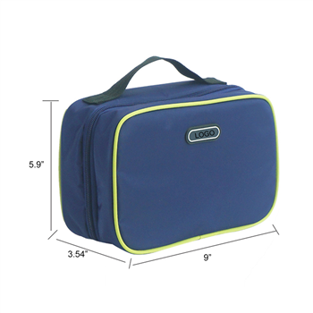 Dual-Zip Travel Cosmetic Organizer Bag
