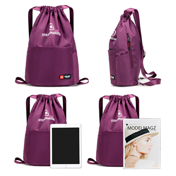 Wide Strap Sports Drawstring Bag