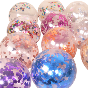 Glitter Confetti Blow-Up Balloons