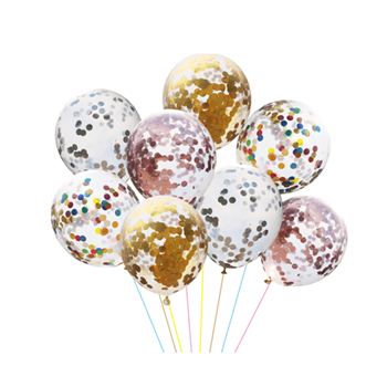 Glitter Confetti Blow-Up Balloons
