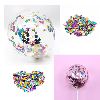 Glitter Confetti Blow-Up Balloons