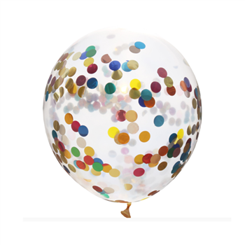 Glitter Confetti Blow-Up Balloons