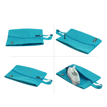 Zippered Polyester Shoe Bag with Handle