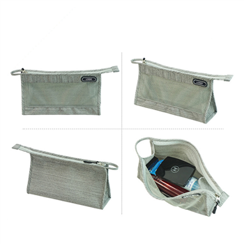 Polyester Mesh Zipper Cosmetic Pouch