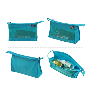 Polyester Mesh Zipper Cosmetic Pouch