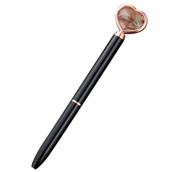 Crystal Heart Metal Pen