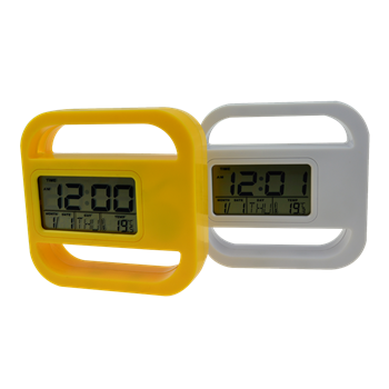 Square Desk Clock with Clips