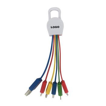 6-in-1 USB Charging Cable Adapter keychain