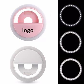 Clip-On Rechargeable Selfie Ring Light (White Light)