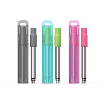 Metal Reusable Collapsible Straw Kit
