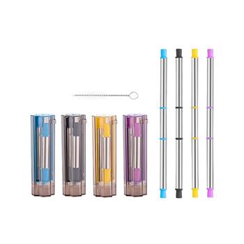 Collapsible Stainless Steel Straw Kit